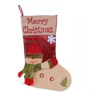 Chaussette Noël 3D Père Noël 30x47cm pour déco Murale Chaussette(M1-26 Snowman Style)