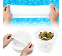 Chaussette Skimmer Piscine 10 Pièce, Réutilisable Chaussette Filtre Piscine, Prefiltre Panier Skimmer Nylon Élastique avec Maillage Ultra-Fin, Chaussettes d'écumeur de Piscine pour Débris et Saleté