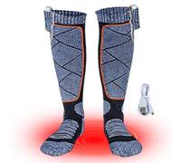 Chaussettes Chauffantes Électriques Rechargeables Batteries 2200mAh 3 | Chaussettes Électriques Chauffe-Pieds Pour Femmes Hommes Intérieur Extérieur Camping Randonnée Sports
