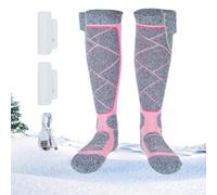 Chaussettes Chauffantes Électriques Rechargeables Batteries 2200mAh 3 | Chaussettes Électriques Chauffe-Pieds Pour Femmes Hommes Intérieur Extérieur Camping Randonnée Sports