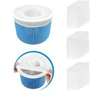 Chaussettes de Skimmer, 30Pcs Pool Skimmer,Piscine Filtres en Tissu Réutilisable et Super Élastique pour Panier de Skimmer, de Pompe, Piscine, Spa