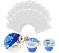 Chaussettes de Skimmer de Piscine,20 Pièces Pool Skimmer Socks, Chaussette Filtre Piscine,Prefiltre Skimmer Réutilisable Élastique