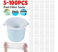 Chaussettes d'écumoire de piscine, filtre de piscine, panier d'écumoire, maille en nylon élastique, chaussettes de stockage de débris et de feuilles, 200-5 pièces 30PCS