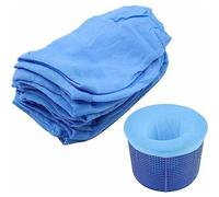 Chaussettes Skimmer Piscine Pool Socks - 10 Pièces Bleues durables en Nylon élastique pour Panier, Filet filtres, Feuilles, Pollen, Insectes, Tissu d'écumeur Peuvent Emprisonner Pollen, Cheveux