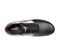 Puma Chaussures de sécurité Frontcourt Low S3L ESD FO HRO SR Noir/Blanc/Rouge Taille 43