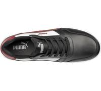 Puma Chaussure de sécurité Frontcourt Low S3L ESD FO HRO SR Noir/Blanc/Rouge 46