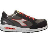 Chaussure de sécurité Diadora RunNet AB LOW C9034 S3S asphalte/argent/rouge, conforme à la norme EN ISO 20345:2022 S3S FO SR Taille 40