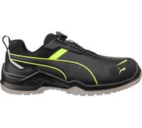 Chaussure de sécurité KRYPTON GREEN DISC LOW, taille 45, largeur 11, noir/vert, S3S ESD FO SR, conforme à la norme EN ISO 20345:2022+A1:2024