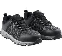 Chaussures à embout d'acier pour hommes, taille US 12, chaussures de travail sportives, forme large, matériau respirant, semelle en caoutchouc résistante, noir