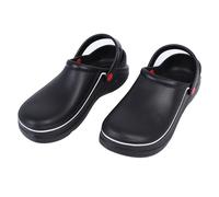 Chaussures de chef pour hommes pour les travailleurs de cuisine Chaussures super antidérapantes Chaussures de cuisinier noires (45)