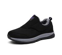 Chaussures de Marche Thermiques d'hiver Extra Larges pour Seniors Semelle Souple et Fermeture Pratique pour Un Confort Optimal (Purple, 42)