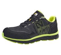Chaussures de Sécurité Basses Justin - Taille 44 - Noir/Jaune Fluo - Résistant et Confortable - D-Work