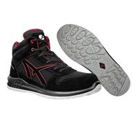 ALBATROS Clifton MID S3 SRC Chaussures de travail avec embout en fibre de verre et protection anti-perforation antidérapantes sans métal Unisexe, noir/rouge, 44 EU