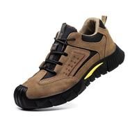 Chaussures de Sécurité Homme - Noir Marron - Légère Embout Acier Anti-écrasement Chaussures de Travail Professionnel, Taille 37-46 42