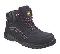Chaussures de sécurité montantes S1 pour femme sans métal Amblers Lydia noir / rose pointure 41