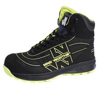 Chaussures de Sécurité Montantes Strike - Taille 44 - Noir/Jaune Fluo - Protection et Confort - D-Work