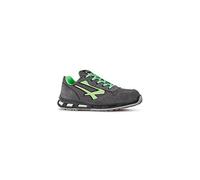 Chaussures de sécurité 'Point' - 1069680 - Tige en Cuir Suède Doux et Nylon Ultra Respirant, Gris/Vert, 46 EU
