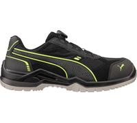 PUMA Safety FUSE TC Green Low Chaussures de travail S1P ESD SRC Capuchon en fibre de verre antidérapant végétalien léger pour homme, Disque vert noir, 44 EU