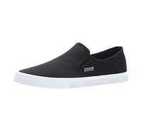 Chaussures de voile pour homme - Chaussures de travail légères sans lacets - En toile - Chaussures à enfiler - Douces et confortables - Chaussures de loisirs - Respirantes - Avec semelle épaisse, Noir