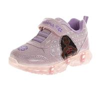 Chaussures lumineuses à LED pour filles - Princesse Disney Moana - Petite sirène Stitch Minnie La Reine des Neiges Barney Paw Patrol (tailles : 5-10 tout-petits/11-12 pour petit enfant), Rose coucher