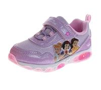 Chaussures lumineuses à LED pour filles - Princesse Disney Moana - Petite sirène Stitch Minnie La Reine des Neiges Barney Paw Patrol (tailles : 5-10 tout-petits/11-12 pour petit enfant), Princesse