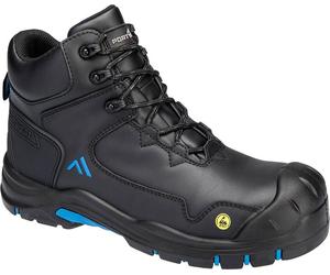Chaussures montantes Apex S3s Esd Hro Sr Sc Fo – Taille 35 – Noir/Bleu – Portwest