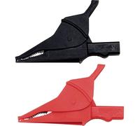 Chauvin Arnoux Jeu de pinces crocodiles rouge, noir Plage de serrage max.: 42.86 mm 1 set