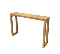 CHBMZ Table Console en U avec Profondeur Ultra-Étroite 30 cm, Table d’Entrée Étroite avec Jambes à Découpe Ovale Élégante, Table Sofa Minimaliste Moderne en Bois Massif(Orange,80cm/31in)