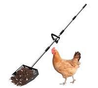 Chdnhe Pelle à Crottes de Poulailler,Poignée réglable antidérapante Ergonomique,Ramasse-Crottes pour Poulailler | Long Manche pour déchets Animaux, litière, Sable extérieur, Jardin, pelouse,