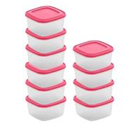 Checkmart Lot de 10 récipients hermétiques à clipser avec couvercles - 600 ml - Anti-fuite, passent au micro-ondes, au congélateur et au lave-vaisselle