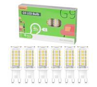 CHEERBEE Ampoule G9 LED 3W 480LM Blanc Froid 6000K, Équivalent 40W Halogène, Capsule G9 Non Dimmable, Classe Énergétique C, Pour Lustre, Plafonnier et Applique Murale, Lot de 6