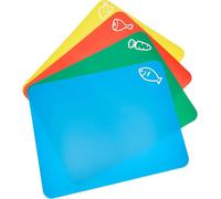 Chef Aid 4 tapis de découpe flexibles avec code couleur, assortis, 35 cm x 30 cm