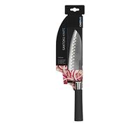 Chef Aid Couteau Santoku 18 cm, Couteau de Cuisine Inox Antidérapant | Couteau santoku 18 cm avec lame inox et manche antidérapant, pour couper légumes, viande, poisson et pain