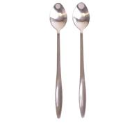 Chef Aid Cuillères Longues Lot de 2 en Acier Inoxydable Cuillères Latte Macchiato pour Verres Hauts Café Glacé Cocktails Milkshakes Desserts Glaces Maison Bar Camping