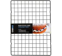 Chef Aid Grille de Refroidissement Antiadhésive 25 x 35 cm avec Pieds Surélevés pour Gâteaux Biscuits et Préparations Salées Lavable au Lave Vaisselle Adaptée à Four Température Modérée Noir