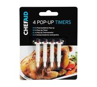 Chef Aid Minuteurs à rôtir Pop-up, Parfaits pour Une Utilisation avec de la volaille, idéal pour jusqu'à 10 kg de Dinde, Chaque lot Comprend 4 minuteurs