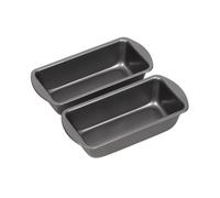 Chef Aid Moule à Cake Lot de 2 en Acier Carbone avec Revêtement Antiadhésif 22,5 x 10,5 x 5,5 cm Moule pour Pain Bananabread et Cake Gris - 450 g