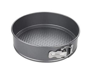 Chef Aid Moule à Charnière Antiadhésif Rond avec Fond Amovible Démoulage Facile Lavage à la Main Compatible Réfrigérateur et Congélateur 24.6 x 6.8 cm