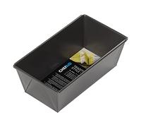 Chef Aid Moule à Pain 900 g Rectangulaire en Acier au Carbone avec Revêtement Antiadhésif pour Pain et Cake Compatible Réfrigérateur Noir 21 x 11,5 x 7,5 cm