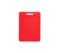 Chef Aid Planche à découper en plastique rouge, 35 x 25 cm, antidérapante, passe au lave-vaisselle