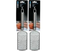 Chef Aid Rape Plate en Acier Inoxydable avec Petits Trous et Poignee pour Fromage Legumes et Gingembre (Lot de 2)
