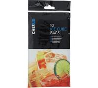 Chef Aid Sacs à Glaçons Lot de 10 Poches à Glaçons pour 24 Glaçons par Sac Gain de Place au Congélateur pour Boissons Glacière Pique Nique BBQ et Fête