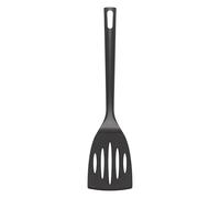 Chef Aid Spatule en nylon à fentes sans BPA pour revêtements antiadhésifs, résistante à la chaleur 210 °C, manche ergonomique, lavable au lave-vaisselle, couleur noire