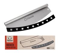Chef Pomodoro Couteau Pizza 40,5 cm en Acier Inoxydable avec Housse, Coupe Pizza à Poignée Confort, Couteau à Pizza Pro, Coupe Pate, Pizza Accessoire Maison Pratique