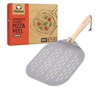 Chef Pomodoro Pelle a Pizza avec Poignée en Bois Pliable, Spatule Pizza - Pelle Pizza en Aluminium de Haute Qualité - Pelle à Pizza Gourmande Pour Pizzas,Tarte Flambée, Barbecue et Pain (35 cm)