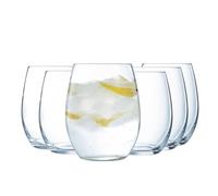 Chef & Sommelier - Collection Primary - 6 gobelets 35 n Cristallin - Moderne et élégant verre à eau et à soda - Résistance hors norme - Transparence absolue Q6357