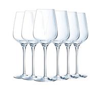 Chef & Sommelier Verre à Vin Sublym 35 cl Lot de 6 | Cristallin Krysta ultra résistant, verre à pied pour dégustation et service du vin, compatible lave-vaisselle