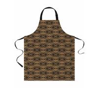 Chef Tablier Motifs bohèmes gris ferme 70x84cm Tabliers de Service | Tabliers Restaurant Réglable, Résistant à l'Huile Tablier Barbecue pour Serveuse Barbecue Homme