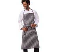 Chef Works A100-bcs English Chef Tablier, Noir Craie à rayures, A100-GWS-0