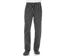 Chef Works A940-XS Easyfit Pantalon rayé Taille XS Noir/blanc